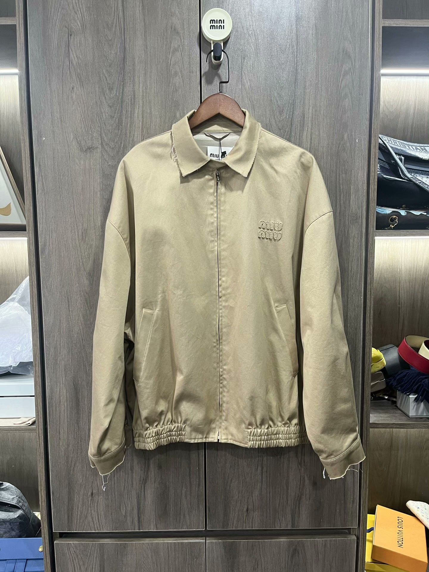 Miu Miu MIU MIU SS22 Solid Logo Zip Casual Jacket Size M / US 6-8 / IT 42-44 - 1 Thumbnail
