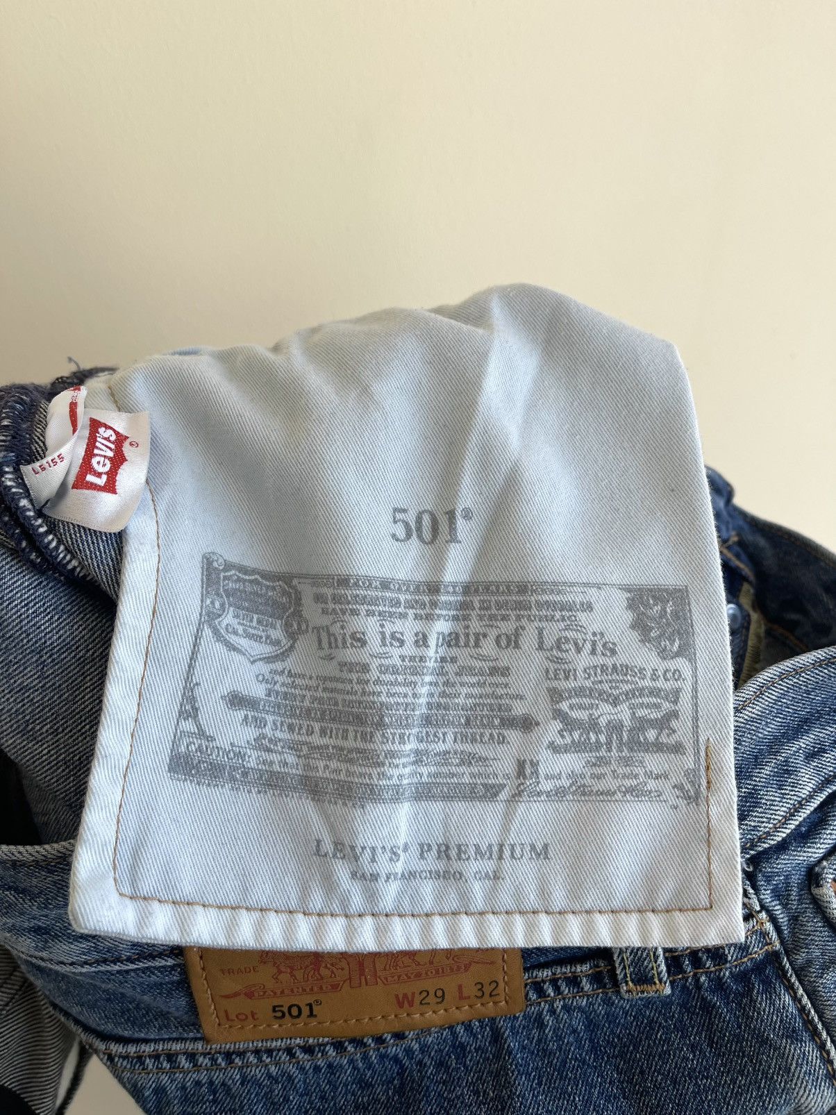 Levi's Premium 501 145 Anniversary Straight Regular Fit Denim Jeans Size US 29 - 16 Thumbnail
