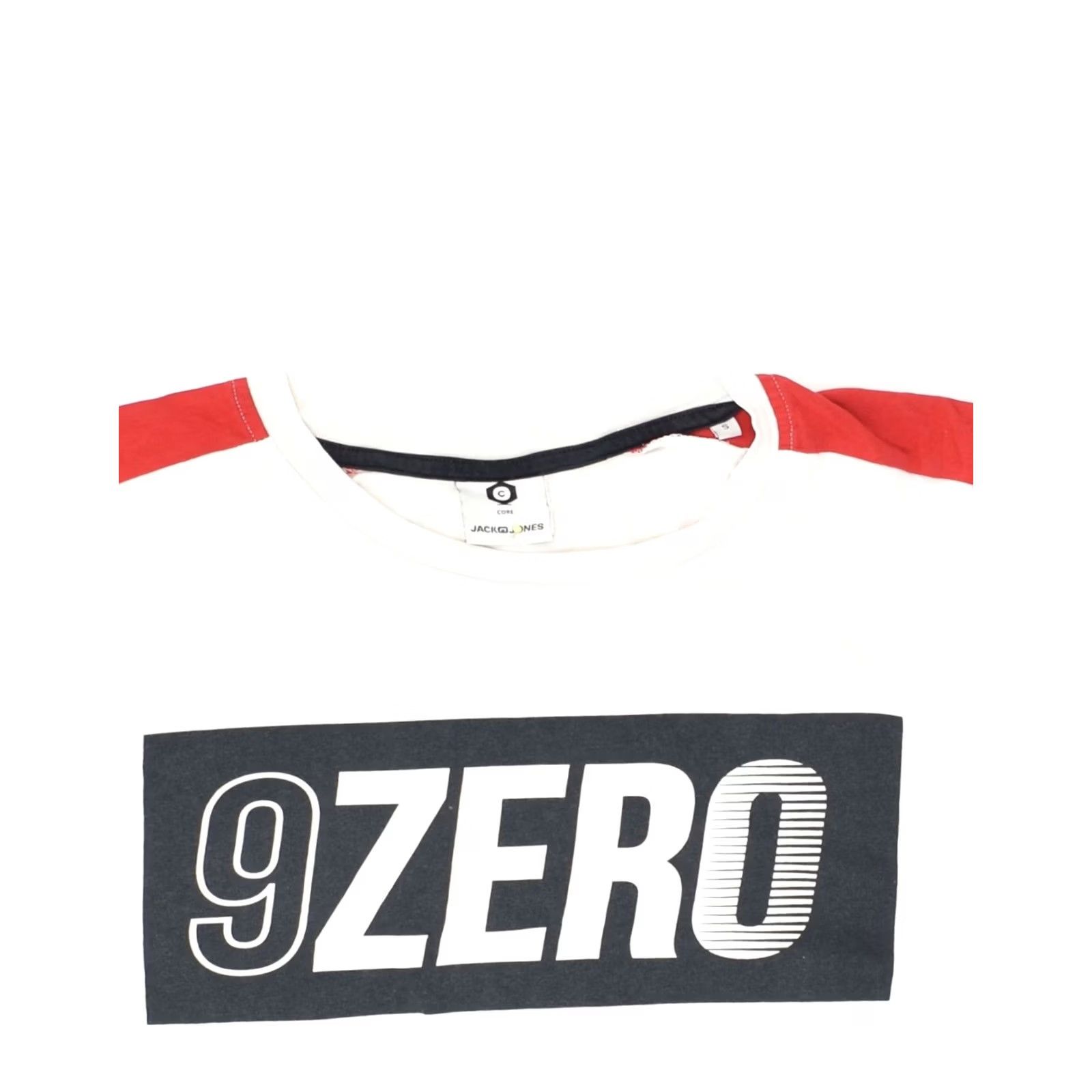 Jack & Jones JACK & JONES Mens T-Shirt Small White Colourblock Cotton Graphic Top BU02 Size US S / EU 44-46 / 1 - 4 Thumbnail