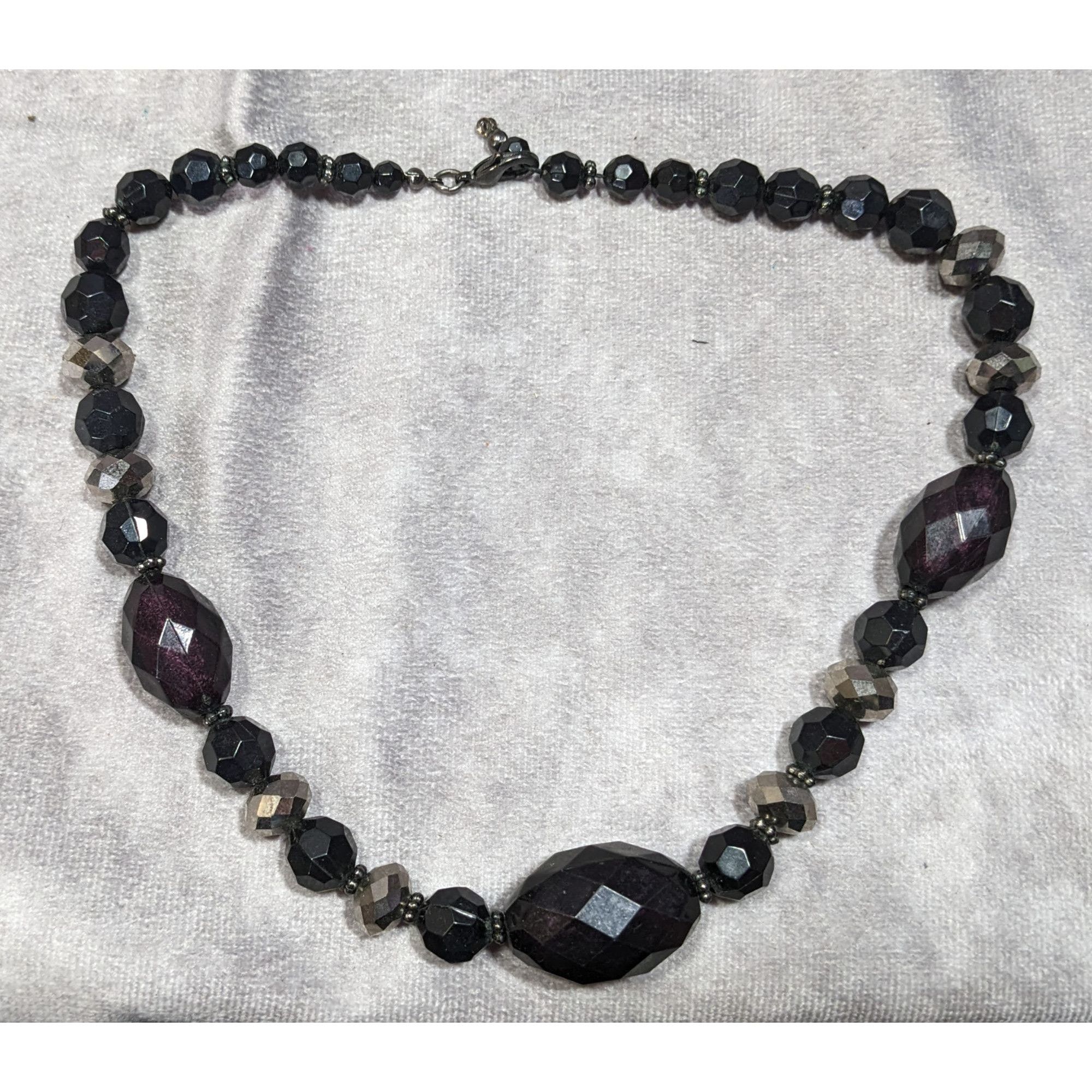 Other Chunky Gothic Black Beaded Necklace With Metallic Accents Size ONE SIZE - 7 Thumbnail