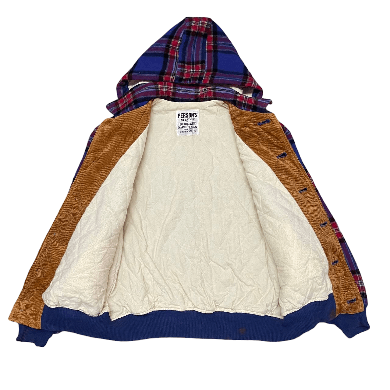PERSON'S Vintage Person's Checkered Hooded Bomber Jacket Size US M / EU 48-50 / 2 - 8 Thumbnail