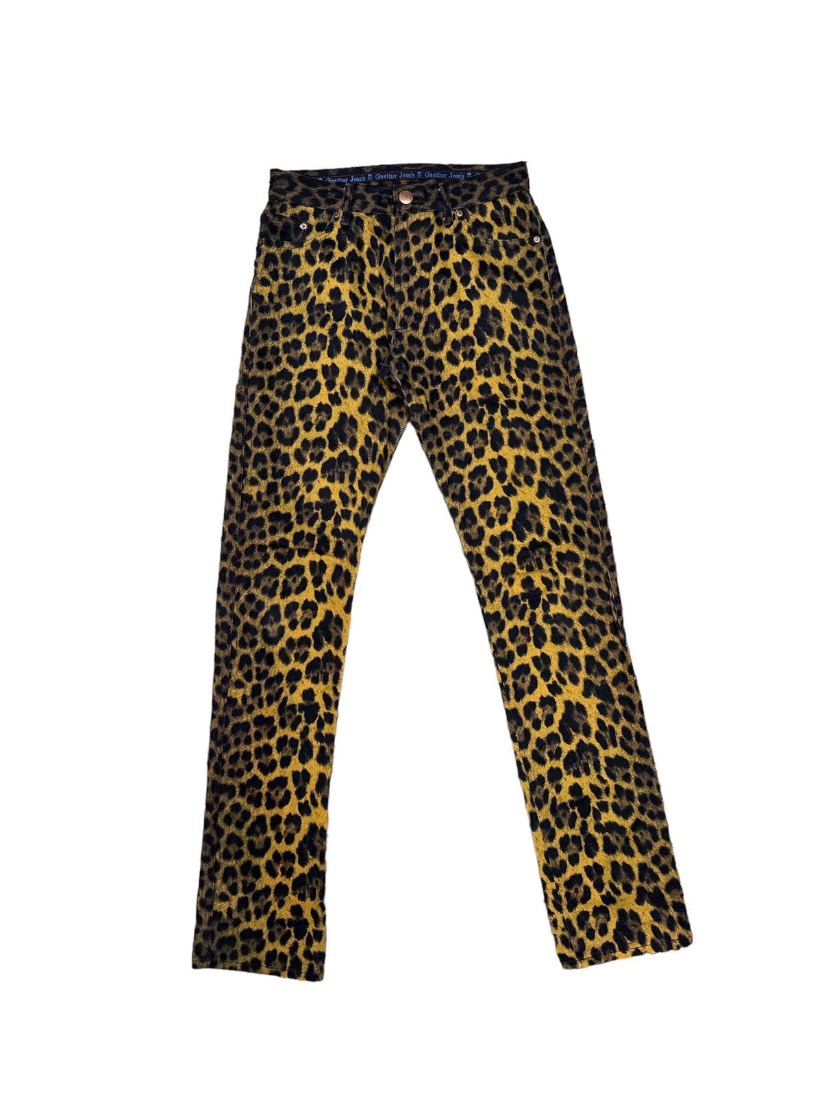 Jean Paul Gaultier GAULTIER JEANS LEOPARD PRINT FULL JEANS PANTS Size US 29 - 1 Thumbnail