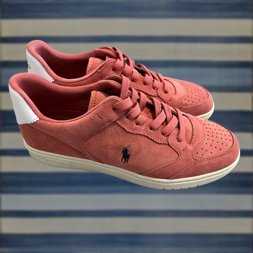 Polo Ralph Lauren Polo Ralph Lauren Sneaker Mens 9.5 Leather Pink Suede Pony Shoes CRT Lux New Size US M / EU 48-50 / 2 - 1 Thumbnail