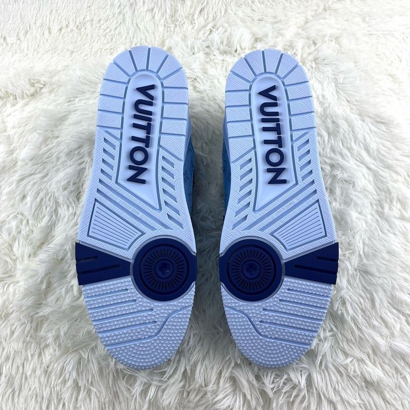 Louis Vuitton Louis Vuitton Denim Blue Trainer Sneakers for Men -2508 Size US 10.5 / EU 43-44 - 6 Thumbnail