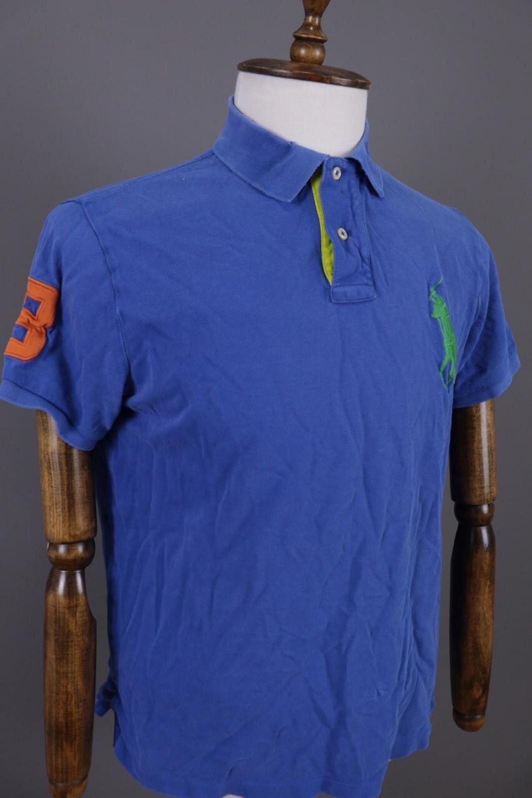 Polo Ralph Lauren Polo Ralph Lauren Blue Rugbly #3 Big Pony Polo Shirt Size L Size US L / EU 52-54 / 3 - 5 Thumbnail