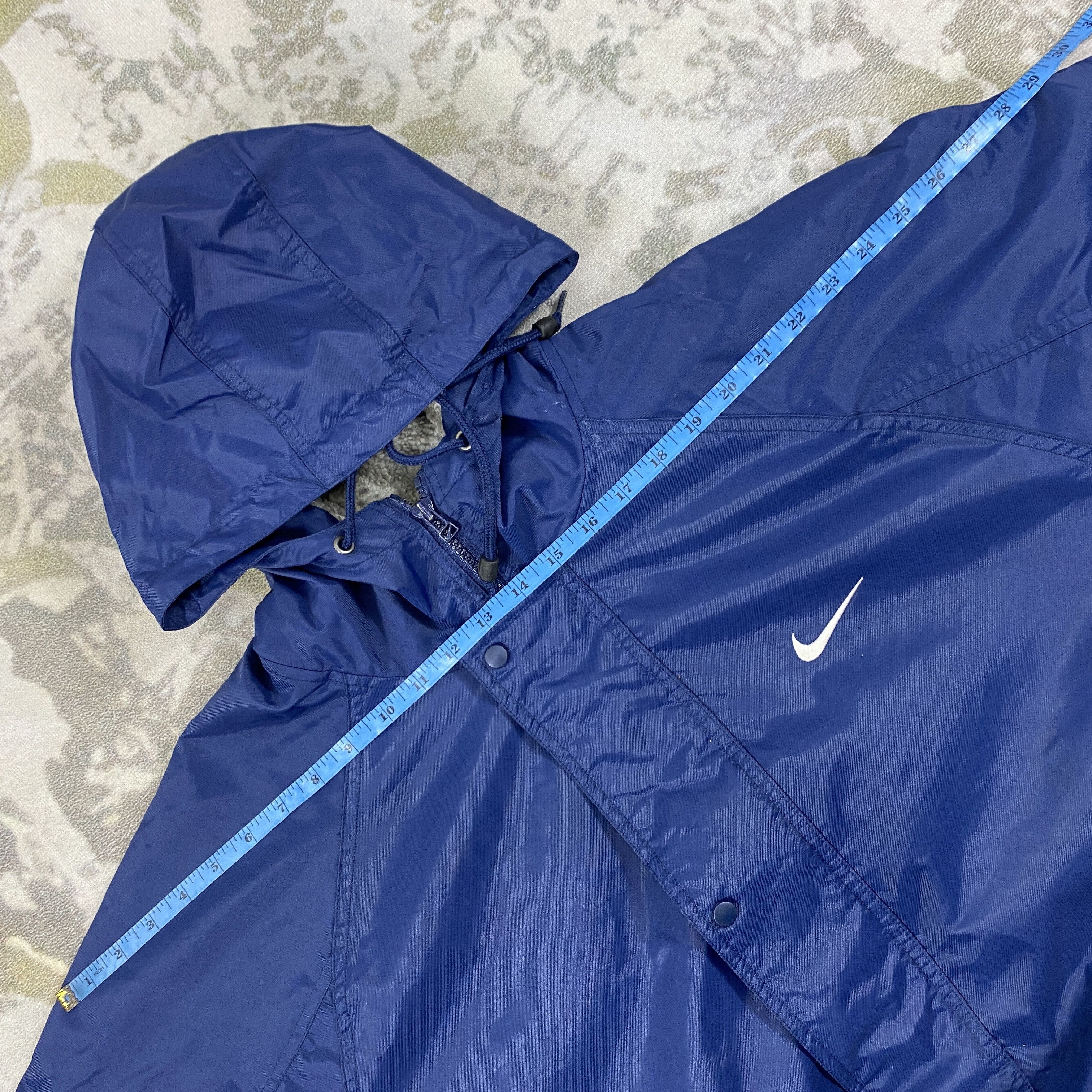 Nike Vintage 90s Nike Mini Swoosh Center Logo Long Jacket- J508 Size US XL / EU 56 / 4 - 5 Thumbnail