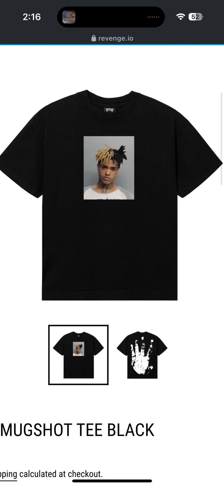 Revenge X mugshot tee Size US XL / EU 56 / 4 - 4 Thumbnail