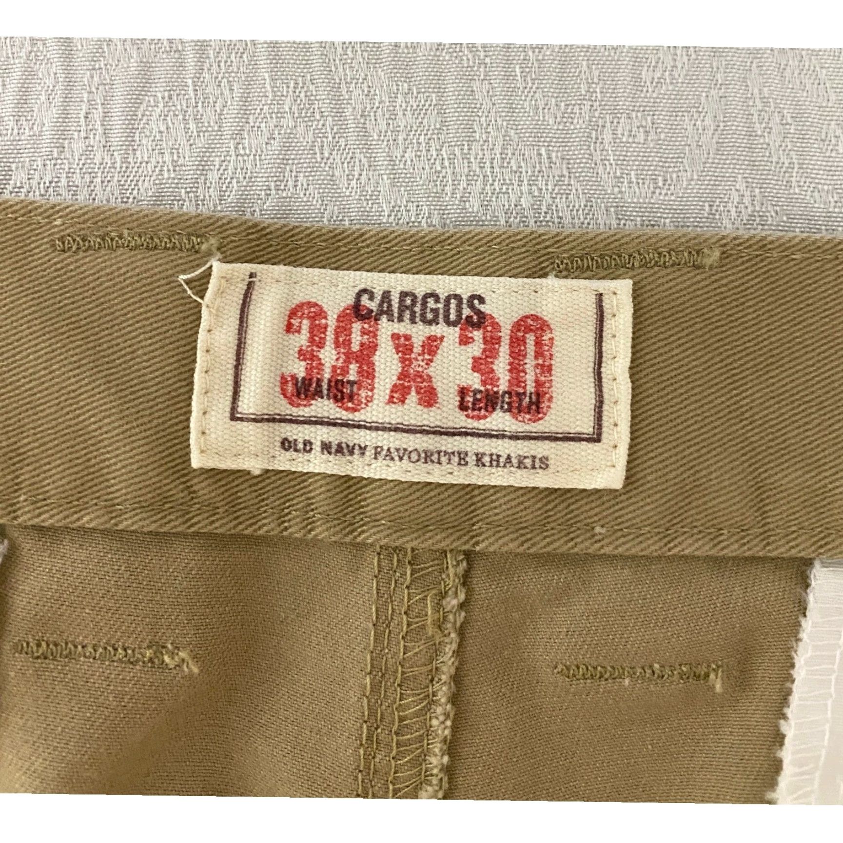 Old Navy Old Navy Cargo Pants Mens 38x30 Khaki Cotton Twill Relaxed Fit Size US 38 / EU 54 - 3 Thumbnail