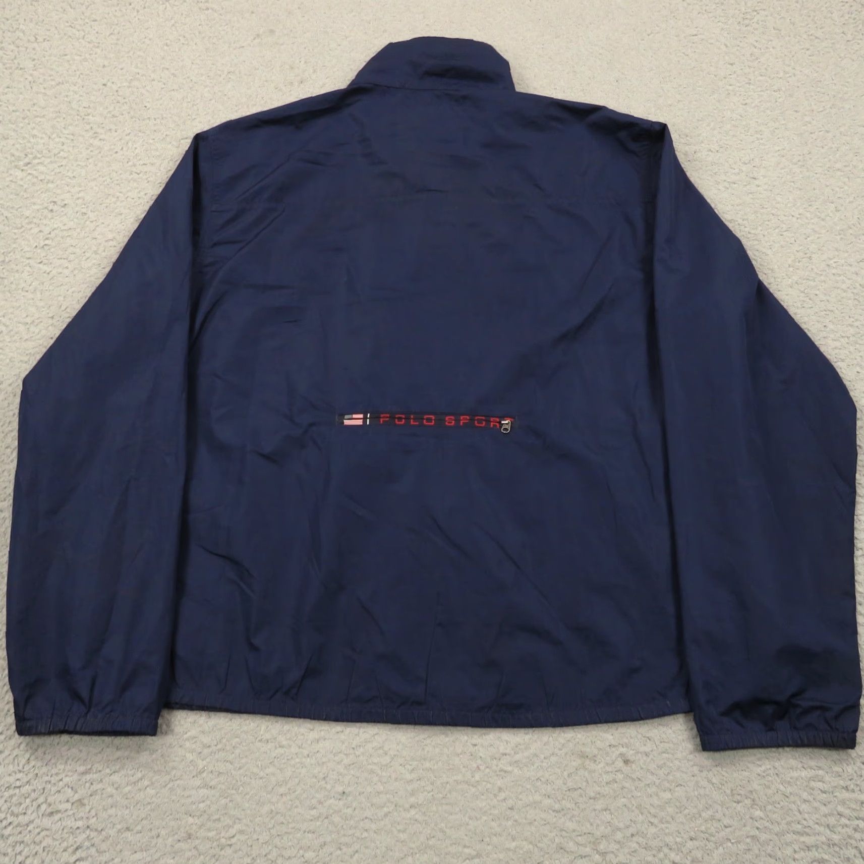 Vintage VINTAGE Polo Sport Jacket Men Large Windbreaker Spellout Flag Pocket Size US L / EU 52-54 / 3 - 2 Thumbnail