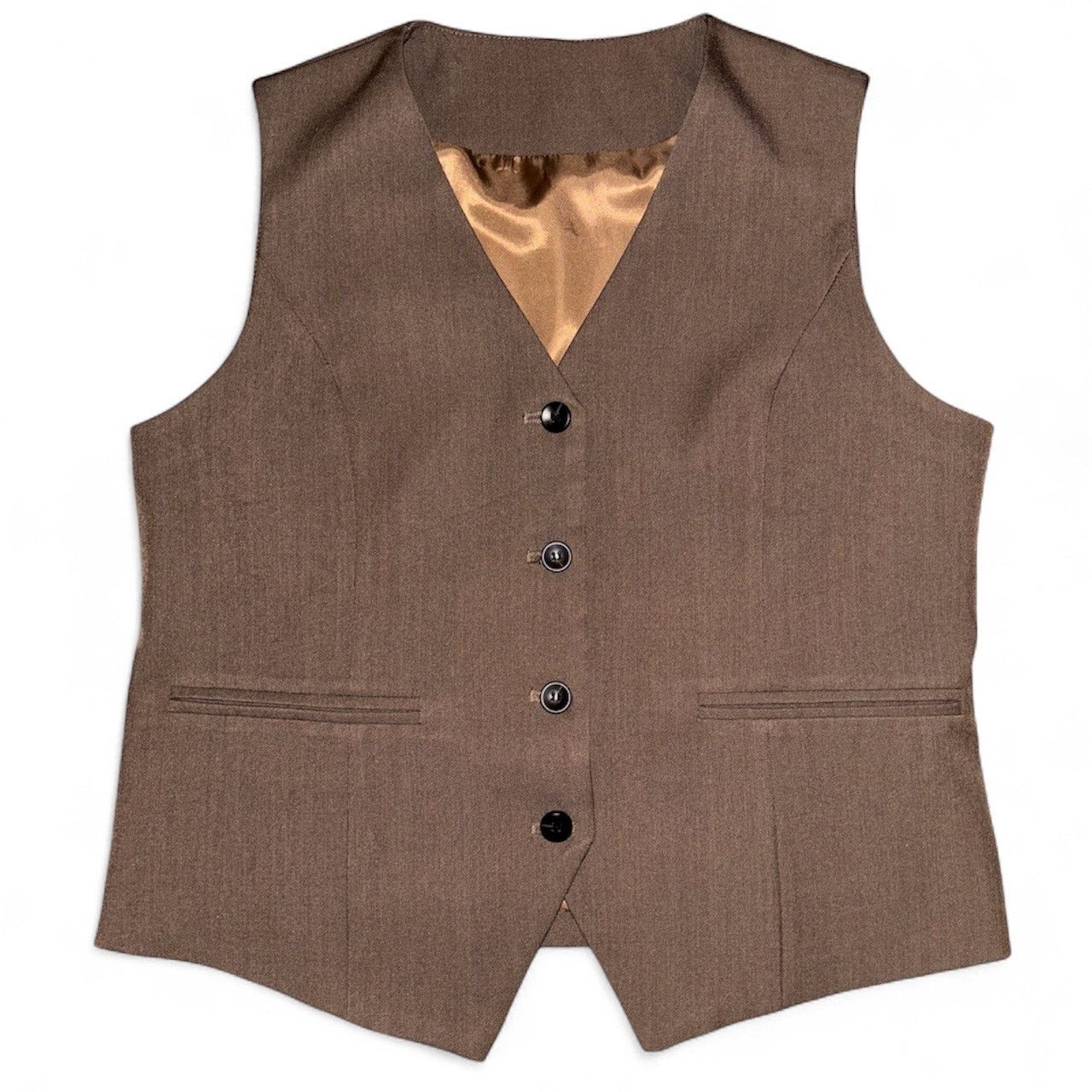 The Unbranded Brand Womens Khaki Brown Vest Size Medium Size M / US 6-8 / IT 42-44 - 1 Thumbnail