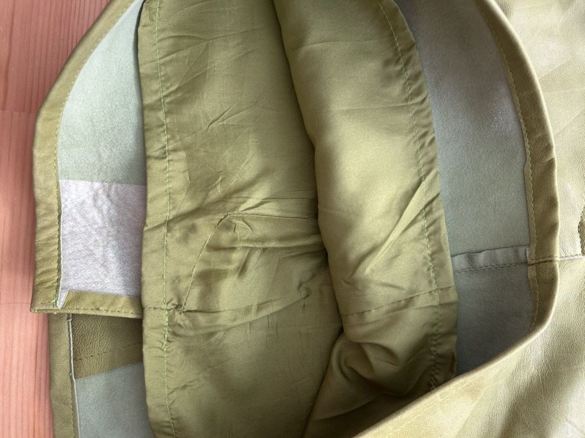 Max Mara MaxMara Green Leather Mini Skirt (Size S) Made in Italy Size 26" / US 2 / IT 38 - 5 Thumbnail