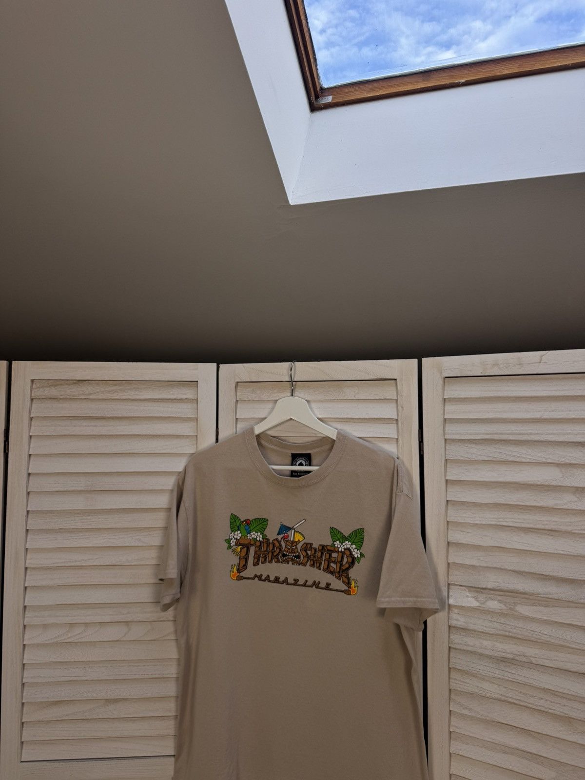 Thrasher Thrasher Magazine Tiki Logo Graphic T-Shirt Beige Size L Size US L / EU 52-54 / 3 - 6 Thumbnail