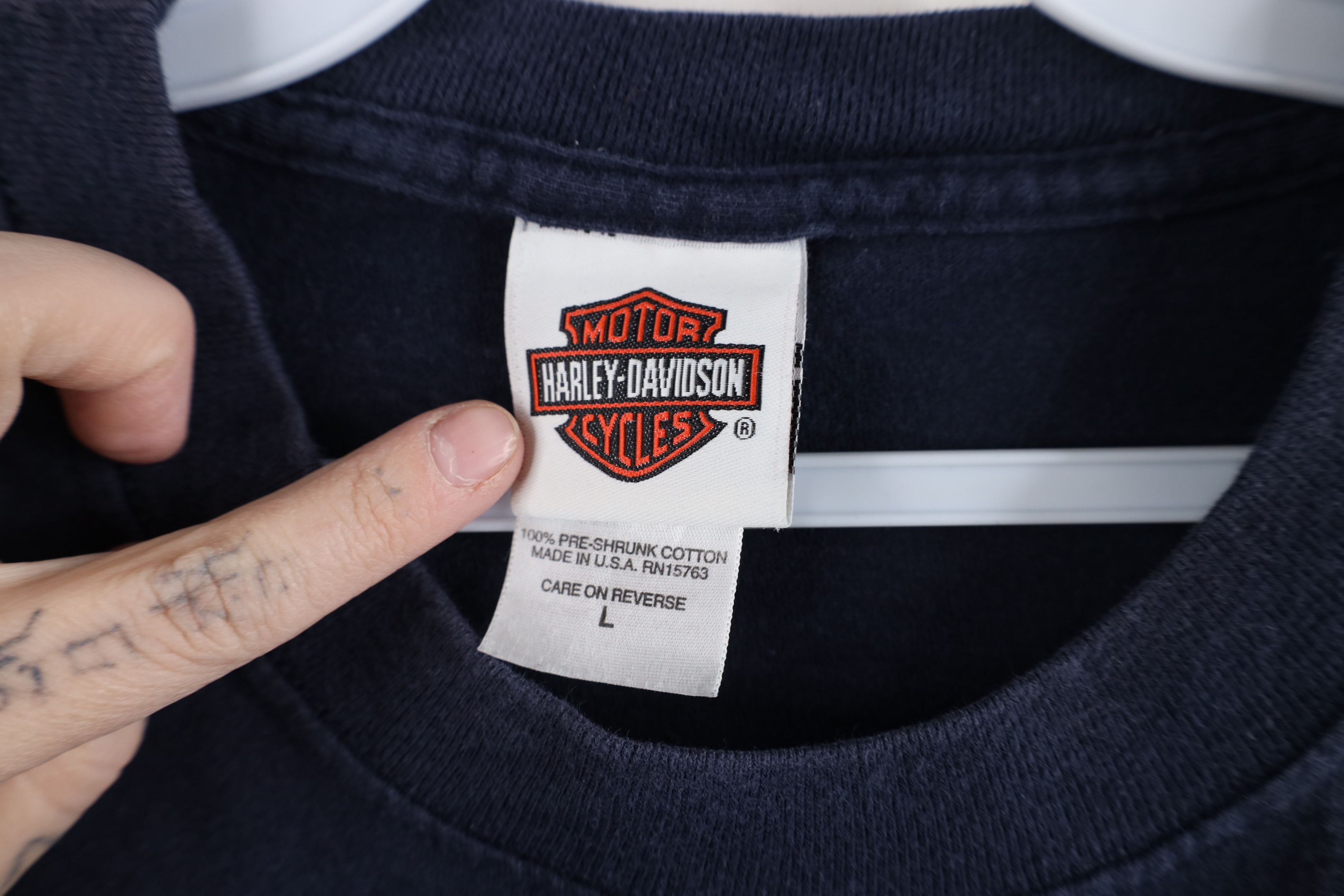 Harley Davidson × Vintage Vintage Y2K Harley Davidson Spell Tribal Alaska T-Shirt USA Size US L / EU 52-54 / 3 - 8 Thumbnail