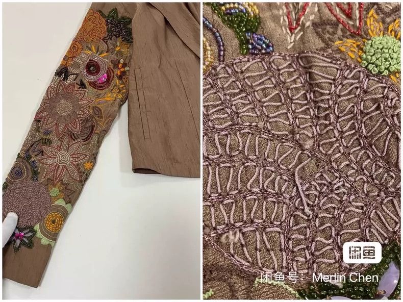 Dries Van Noten dries van noten size:36Silk linen embroidered jacket 2503- Size US M / EU 48-50 / 2 - 7 Thumbnail