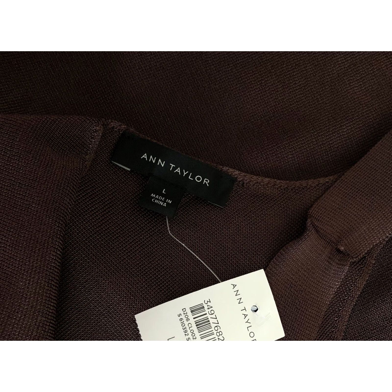 Ann Taylor Ann Taylor Tank Top L Brown Viscose Knit V-Neck NWT Fairy Grunge Whimsigoth Size L / US 10 / IT 46 - 4 Thumbnail
