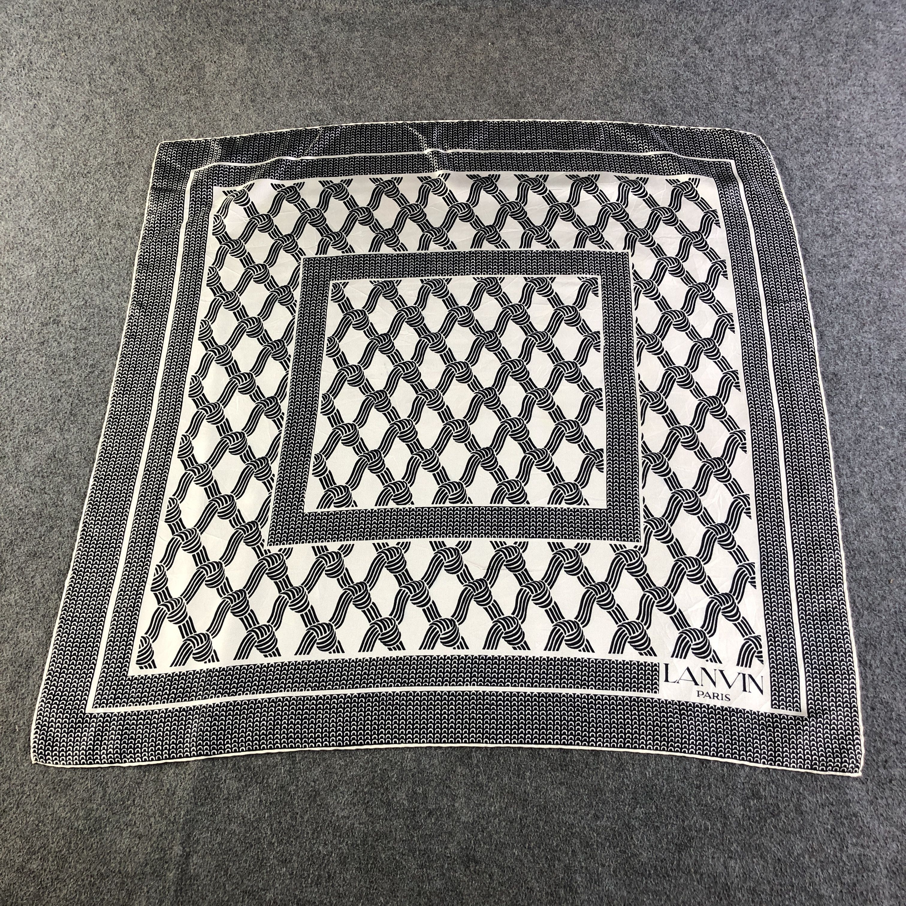 Lanvin Lanvin Luxury Design Hand Rolled Silk Scarf M1150 Size ONE SIZE - 2 Thumbnail