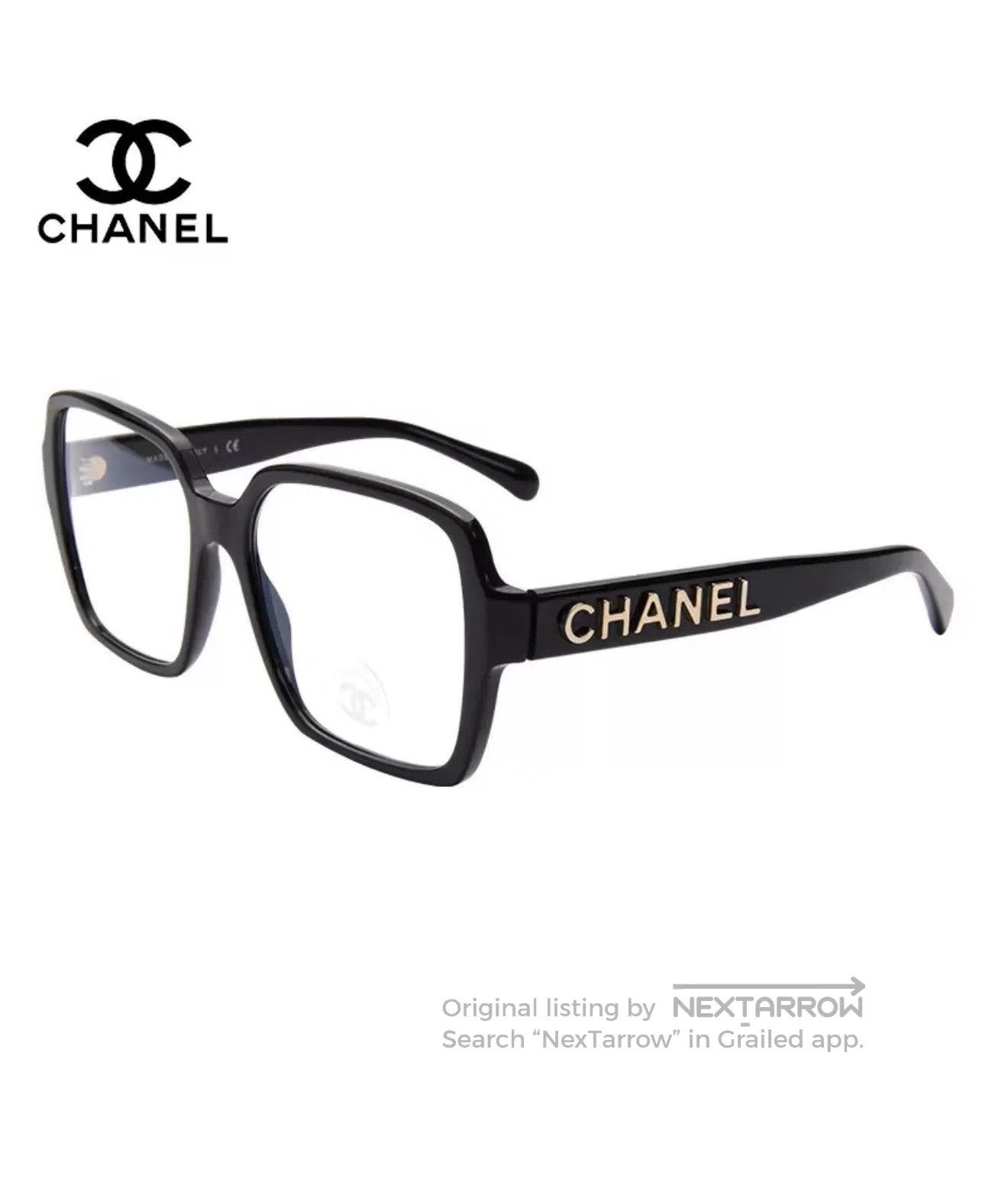 Chanel Chanel Black Square Frame Glasses. Size ONE SIZE - 9 Thumbnail