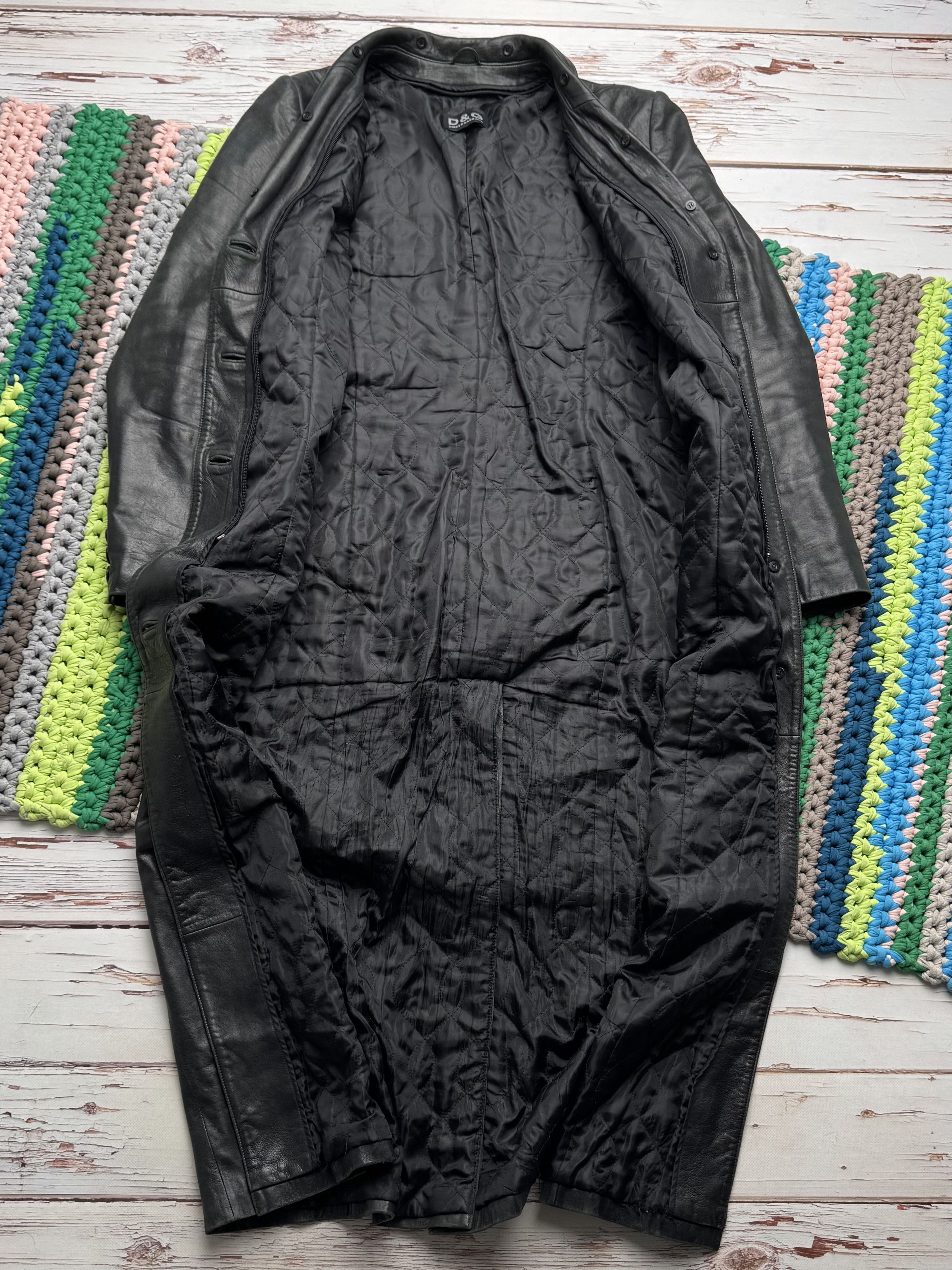 Dolce & Gabbana Vintage Dolce & Gabbana Leather Maxi Coat Y2K Trench Jacket Size M / US 6-8 / IT 42-44 - 9 Thumbnail