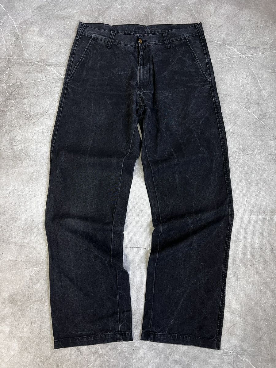Carhartt Carhartt washed distressed double knee baggy rap pants y2k Size US 33 - 2 Thumbnail