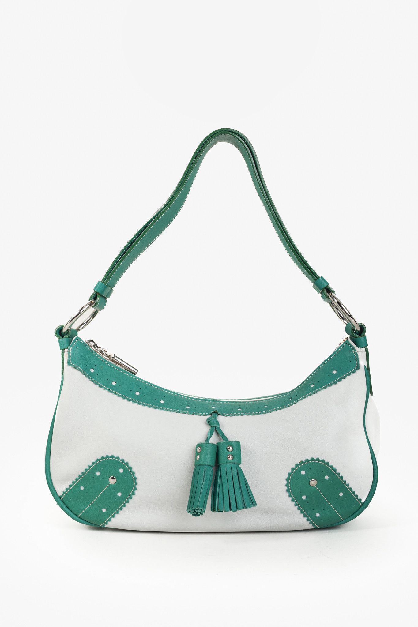 Burberry Burberry Shades of Green Vintage Brogue Hobo Shoulder Bag Grailed