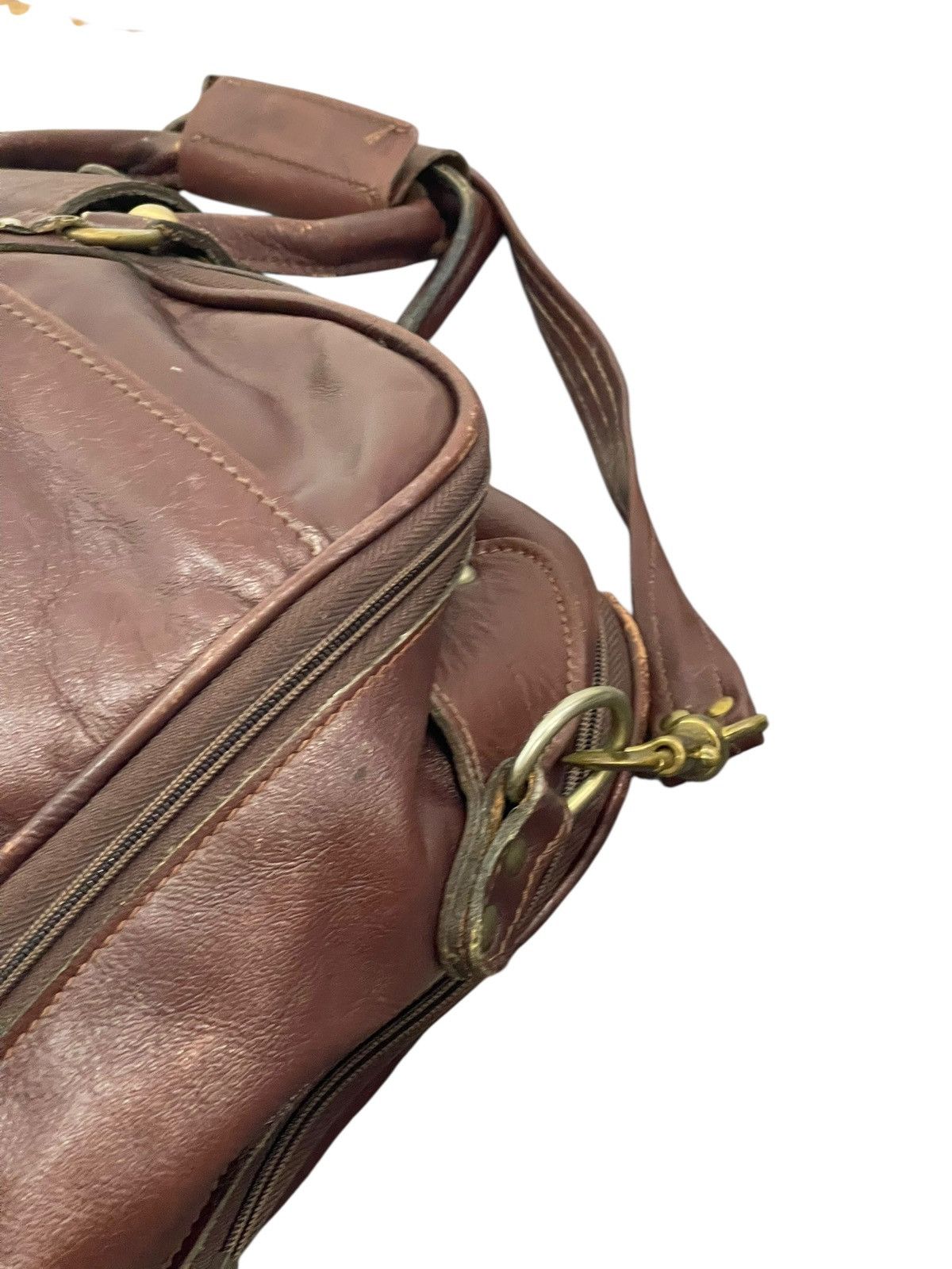 Leather Full Leather Vtg 90s Renwick Canada Travel Bag 6🟩 Size ONE SIZE - 9 Thumbnail
