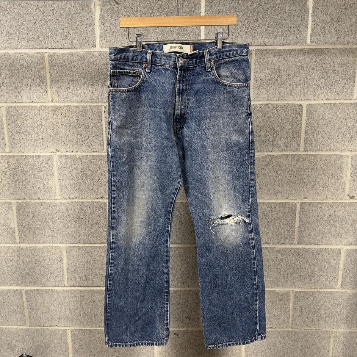 Levi's 517 Thrashed Faded Distressed Jeans ERD Grunge Chrome
