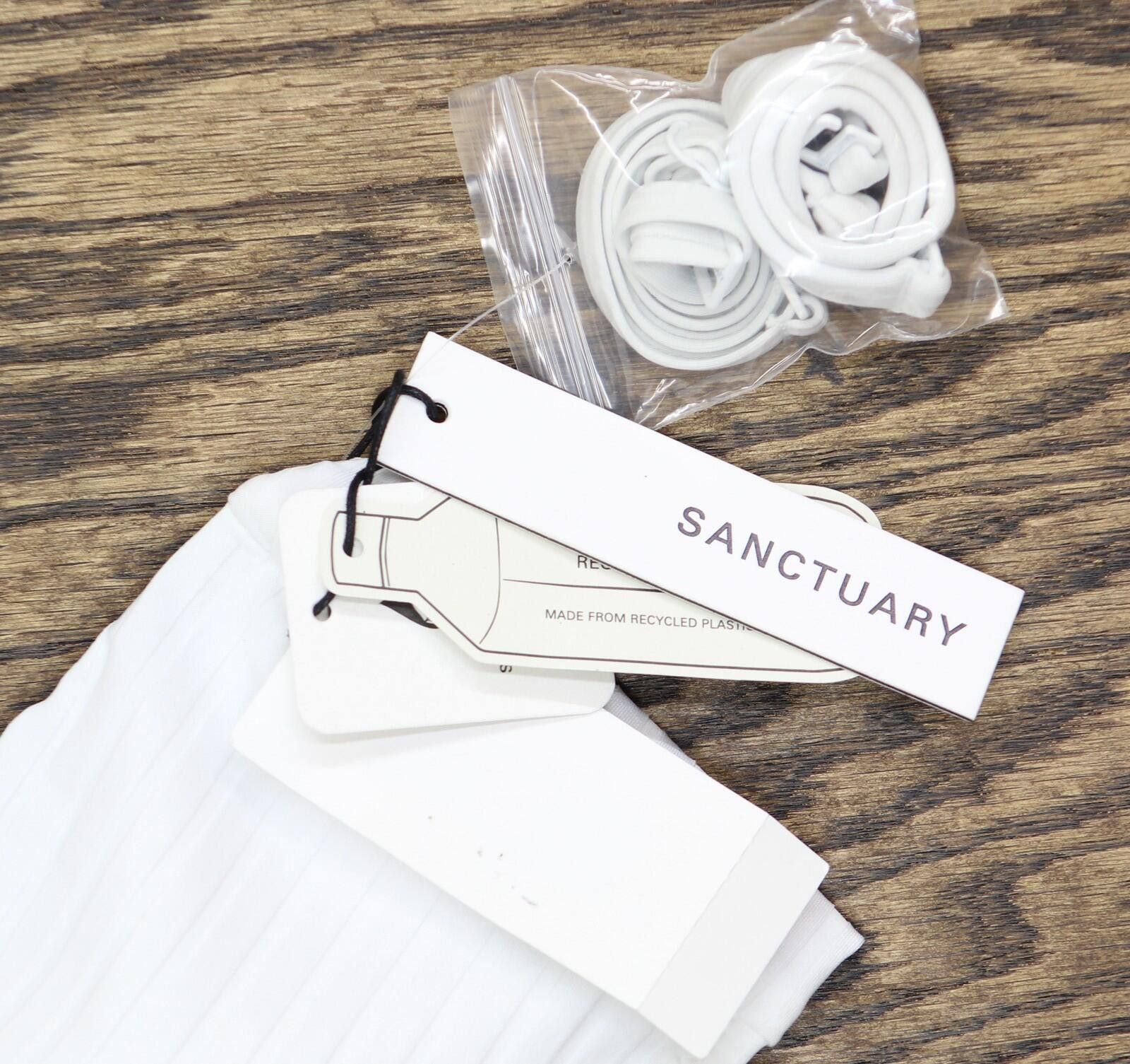 Sanctuary Nwt Sanctuary Curve Rib Bandeau Bikini Top Sarr25155 White L Size ONE SIZE - 4 Thumbnail