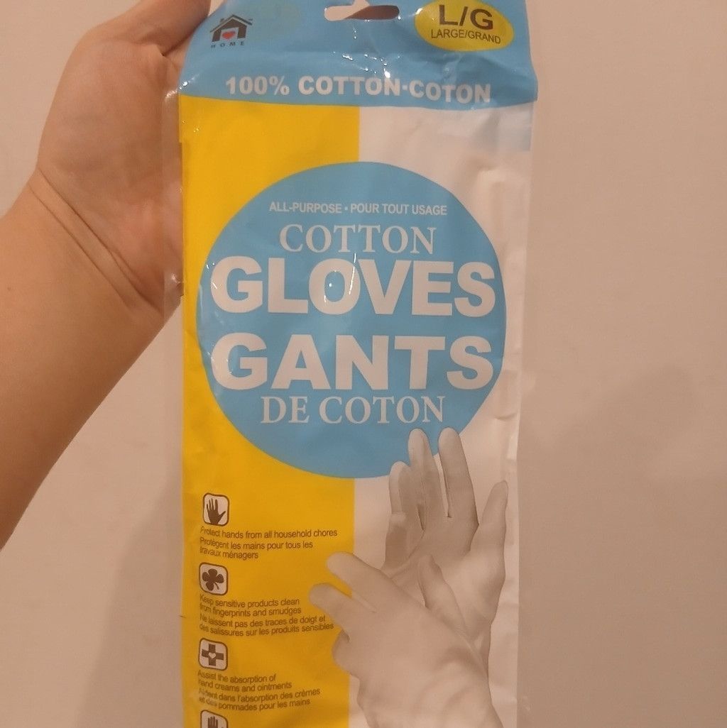 The Unbranded Brand NWT %100 Cotton Gloves In White Size Large Size ONE SIZE - 2 Thumbnail