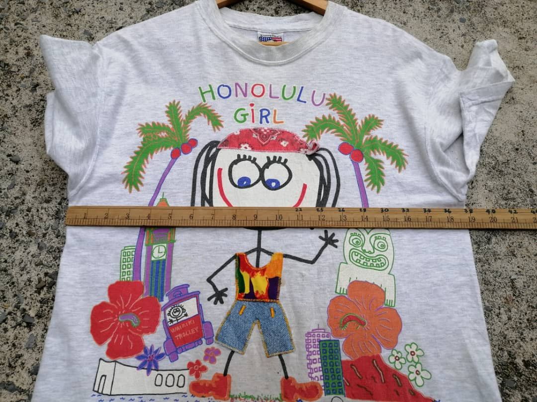 Vintage Vintage 90s Danny First Honolulu Girl Tee Size US M / EU 48-50 / 2 - 2 Thumbnail