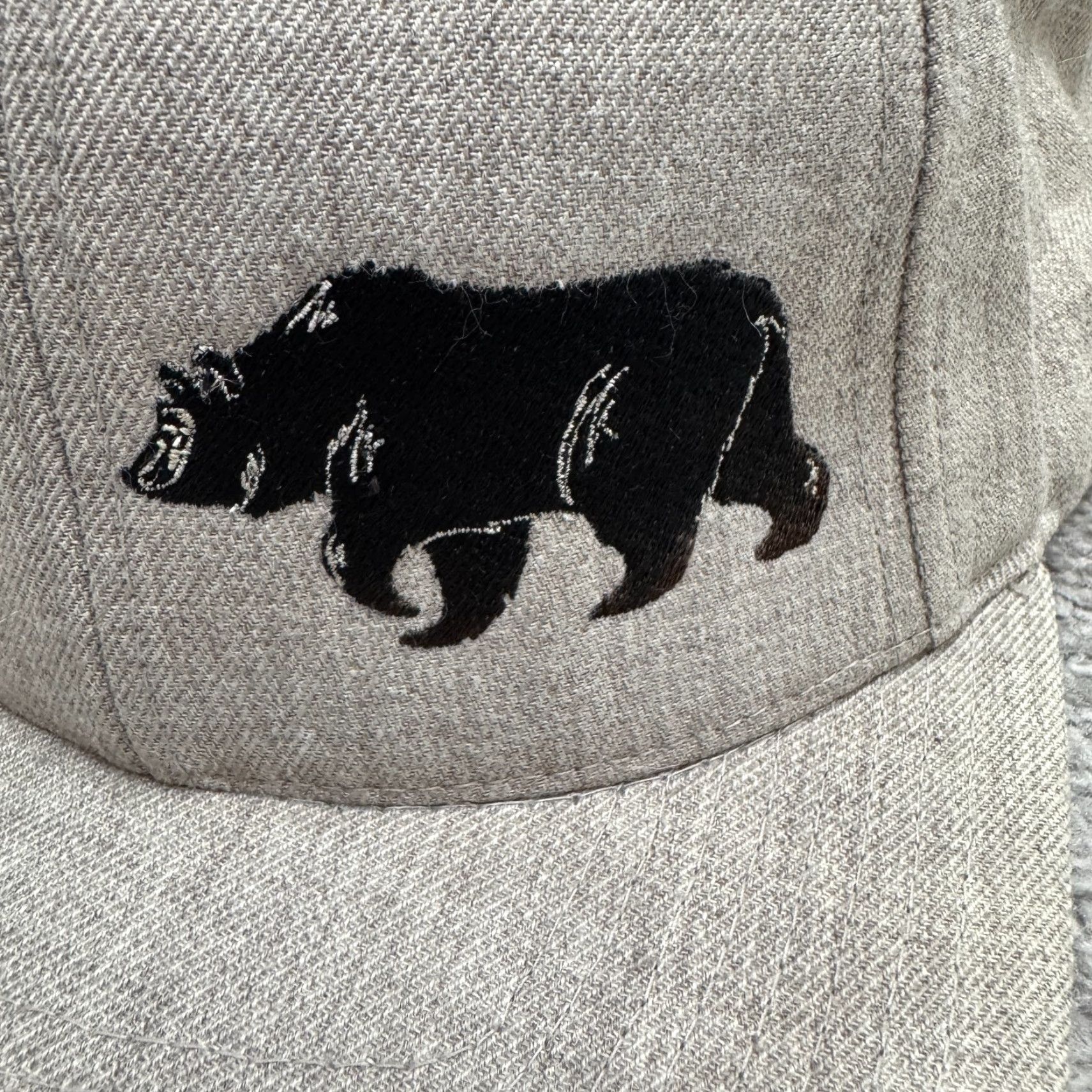 Vintage VINTAGE The Classics Yupoong Snapback Embroidered Bear Hat Cap mens Gray Wool Blend Size ONE SIZE - 6 Thumbnail