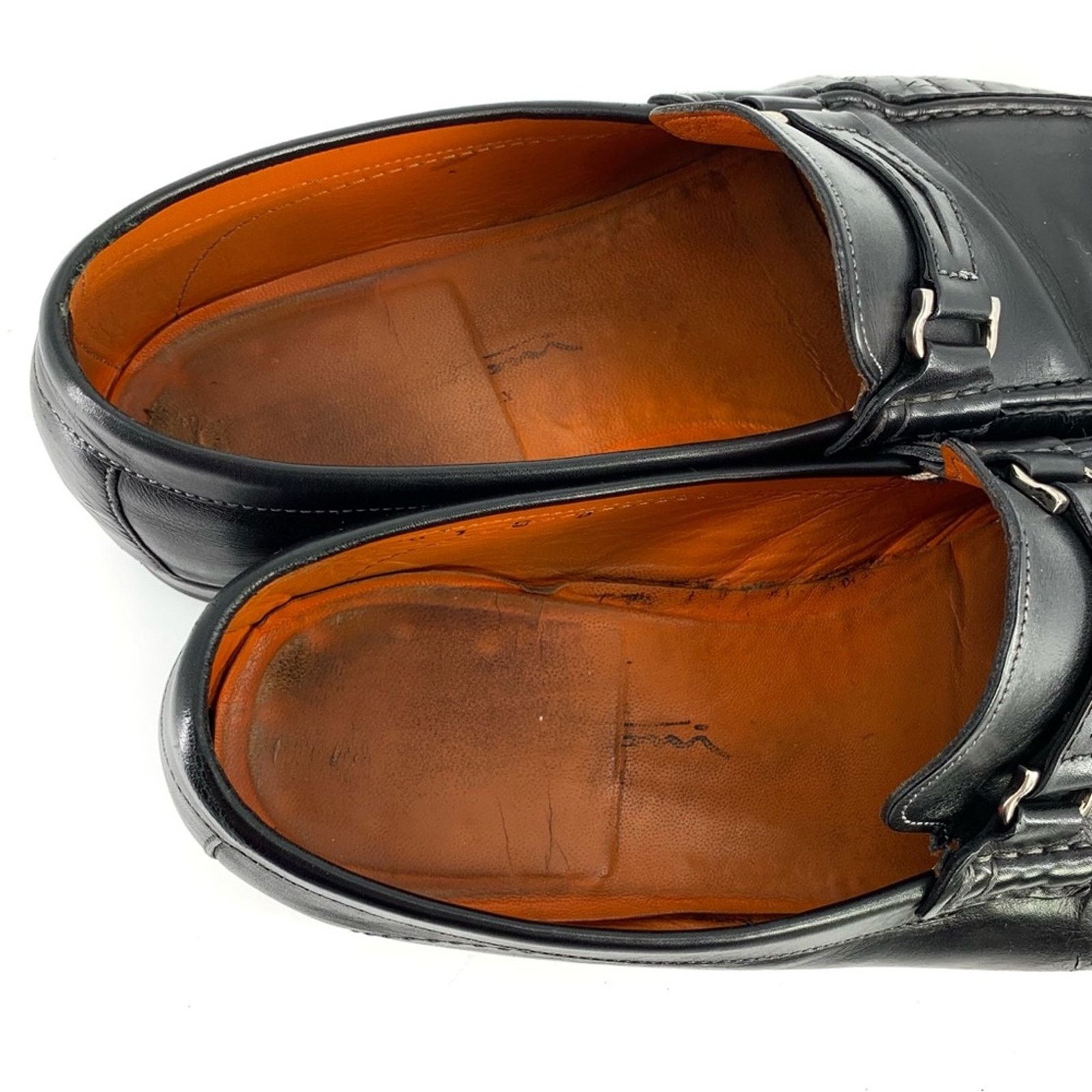 Santoni SANTONI Horse Bit Loafer Moccasin Black Leather 9 D Size US 9 / EU 42 - 9 Thumbnail