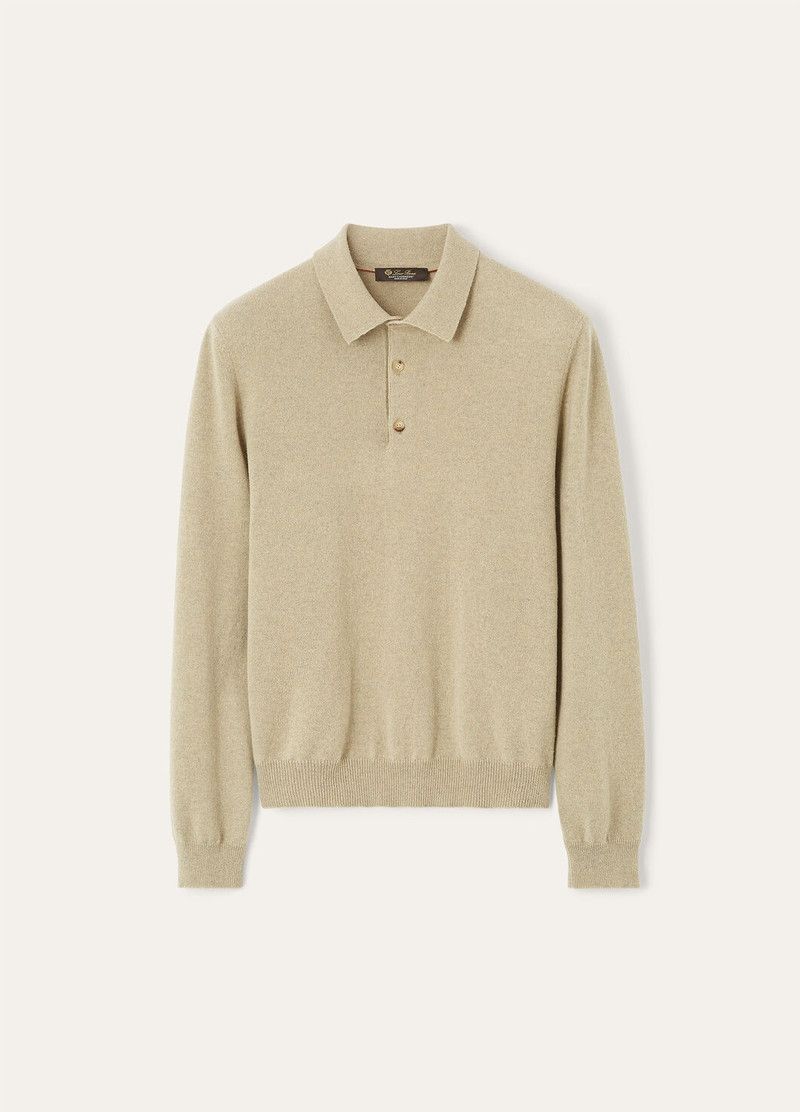 Loro Piana o1w1db10226 FAO4223 Arona Polo Shirt in Beige Size US L / EU 52-54 / 3 - 1 Thumbnail