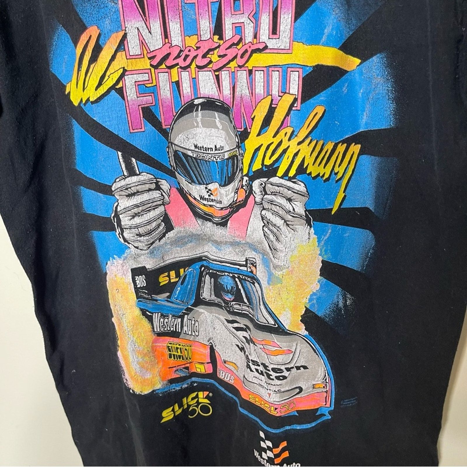 Vintage Vintage 90th single stich NASCAR graphic print tee sz L Size US L / EU 52-54 / 3 - 9 Thumbnail