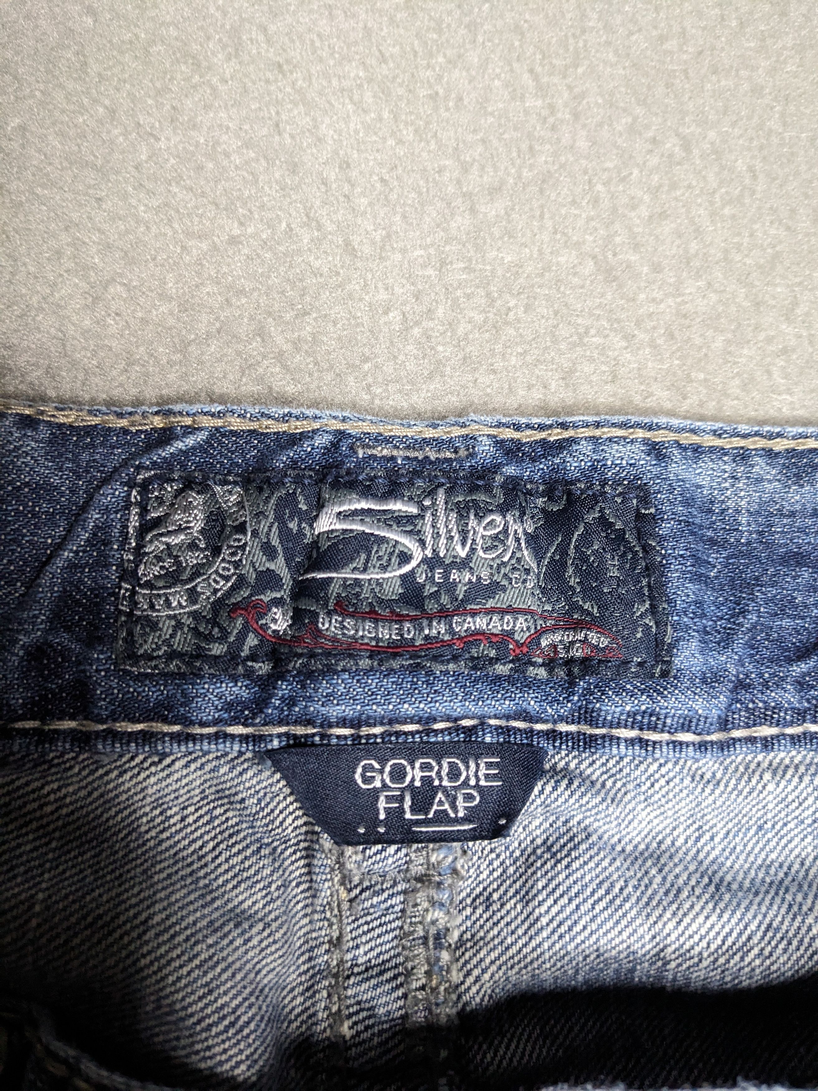 Silver Jeans Co. VTG Silver Jeans 35x33 Grodie Flap Thick Stitch Denim Y2K Size US 35 - 12 Thumbnail