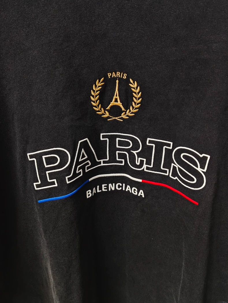 Balenciaga Balenciaga 24 FW tower wheat ear slogan made old short slee Size US M / EU 48-50 / 2 - 3 Thumbnail