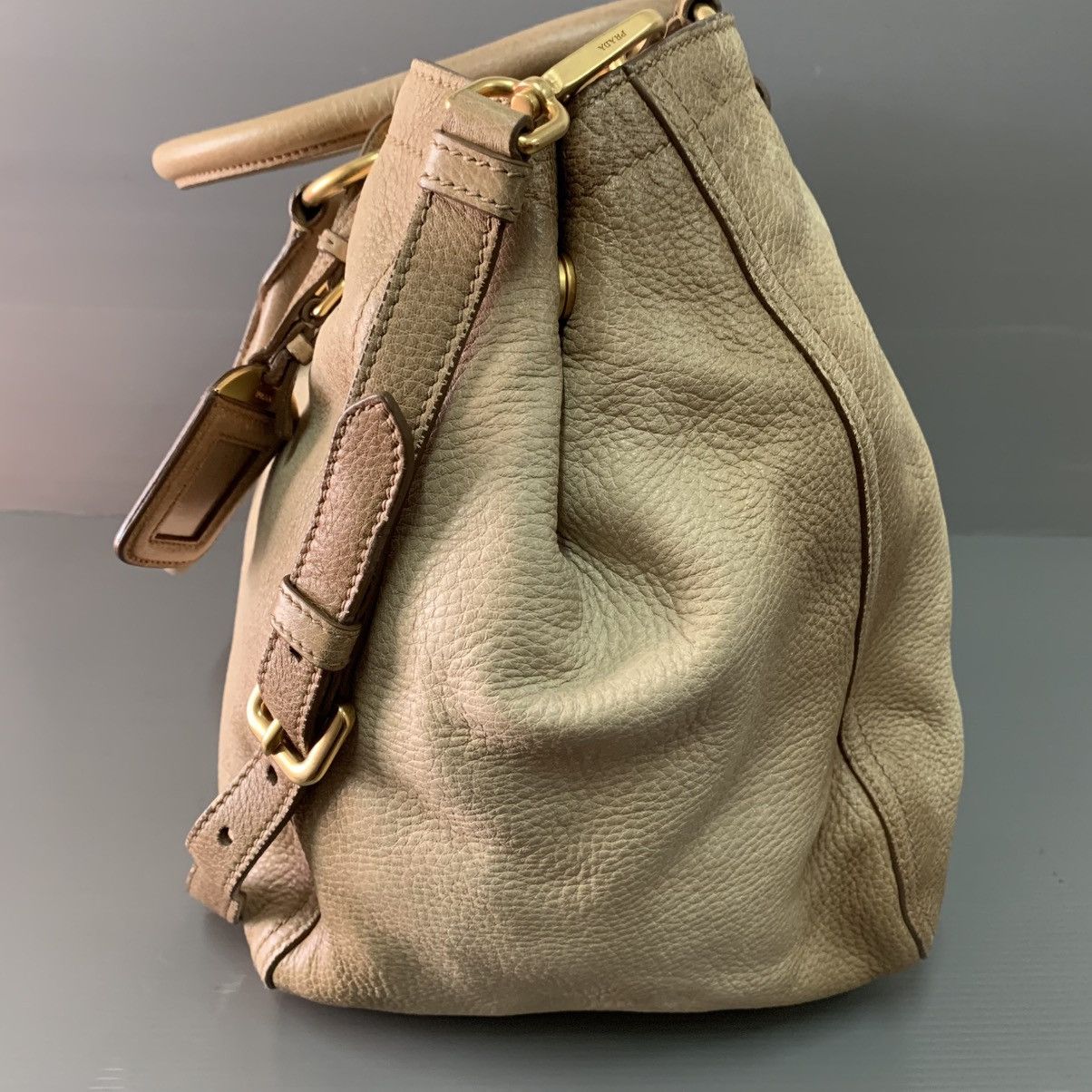 Prada Prada Leather Large Shoulder Bag Size ONE SIZE - 7 Thumbnail