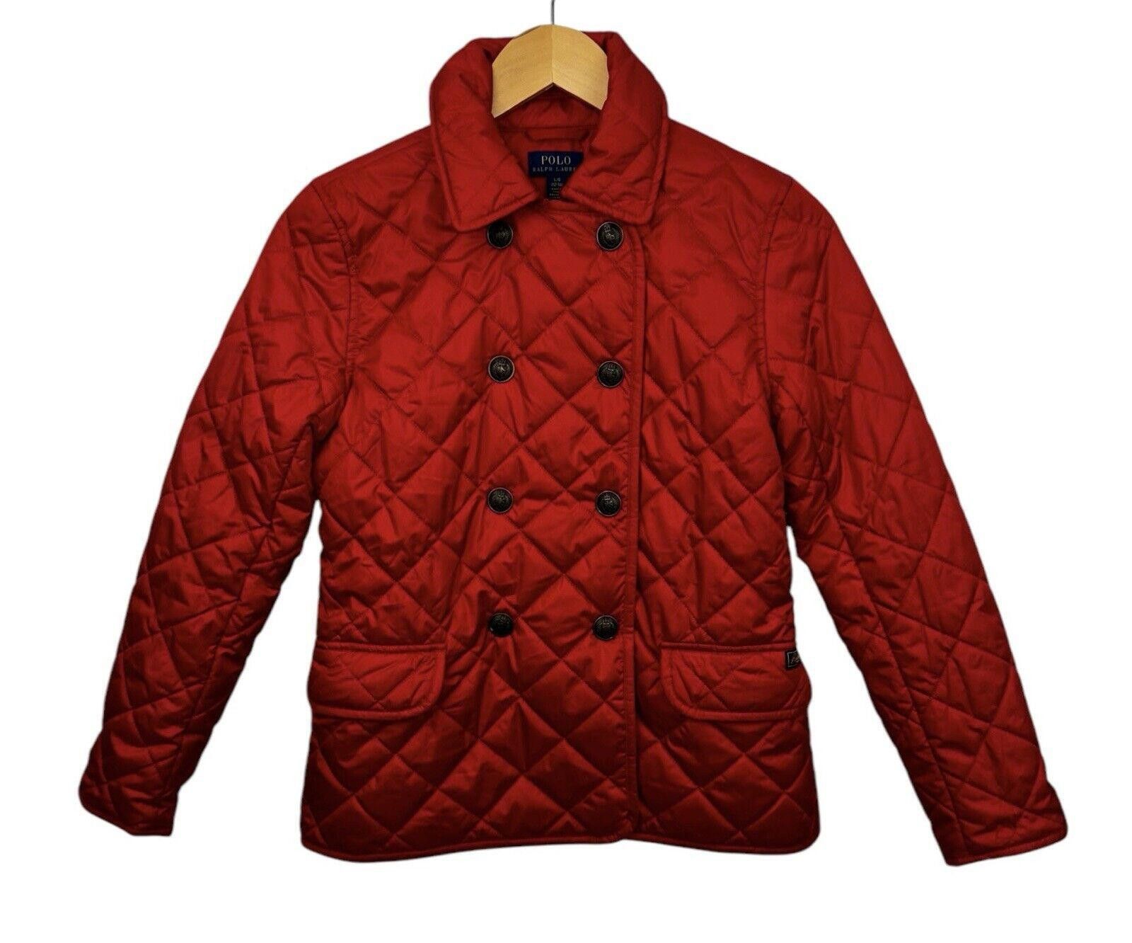 Polo Ralph Lauren Polo Ralph Lauren Girls Red Quilted Button Jacket Kids Sz L Size XXS / US 00 / IT 34 - 1 Thumbnail