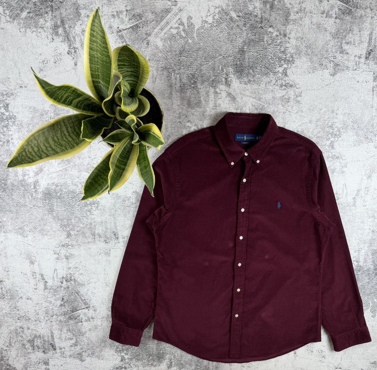 Polo Ralph Lauren Polo Ralph Velour Corduroy Cherry Button Longsleeve Shirt Size US XL / EU 56 / 4 - 1 Thumbnail
