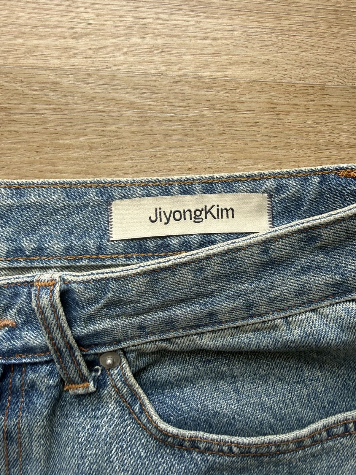 JiyongKim Jiyoungkim Sun Faded Wide Leg Boot Cut Size US 30 / EU 46 - 4 Thumbnail
