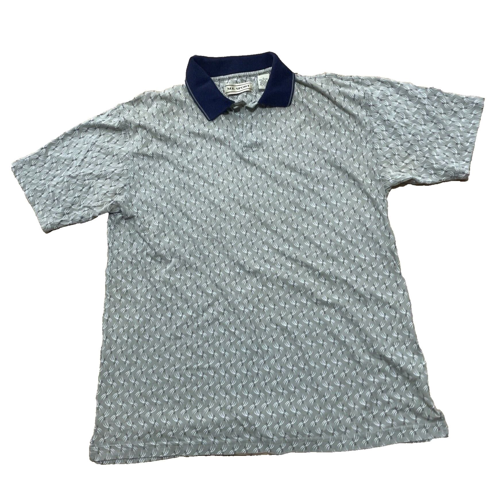 Vintage VINTAGE M.E. Sport Polo Shirt Men M Green Blue Geometric 90s Streetwear Y2k Prep Polo Mens Short Sleeve Button Collar Size US M / EU 48-50 / 2 - 2 Thumbnail