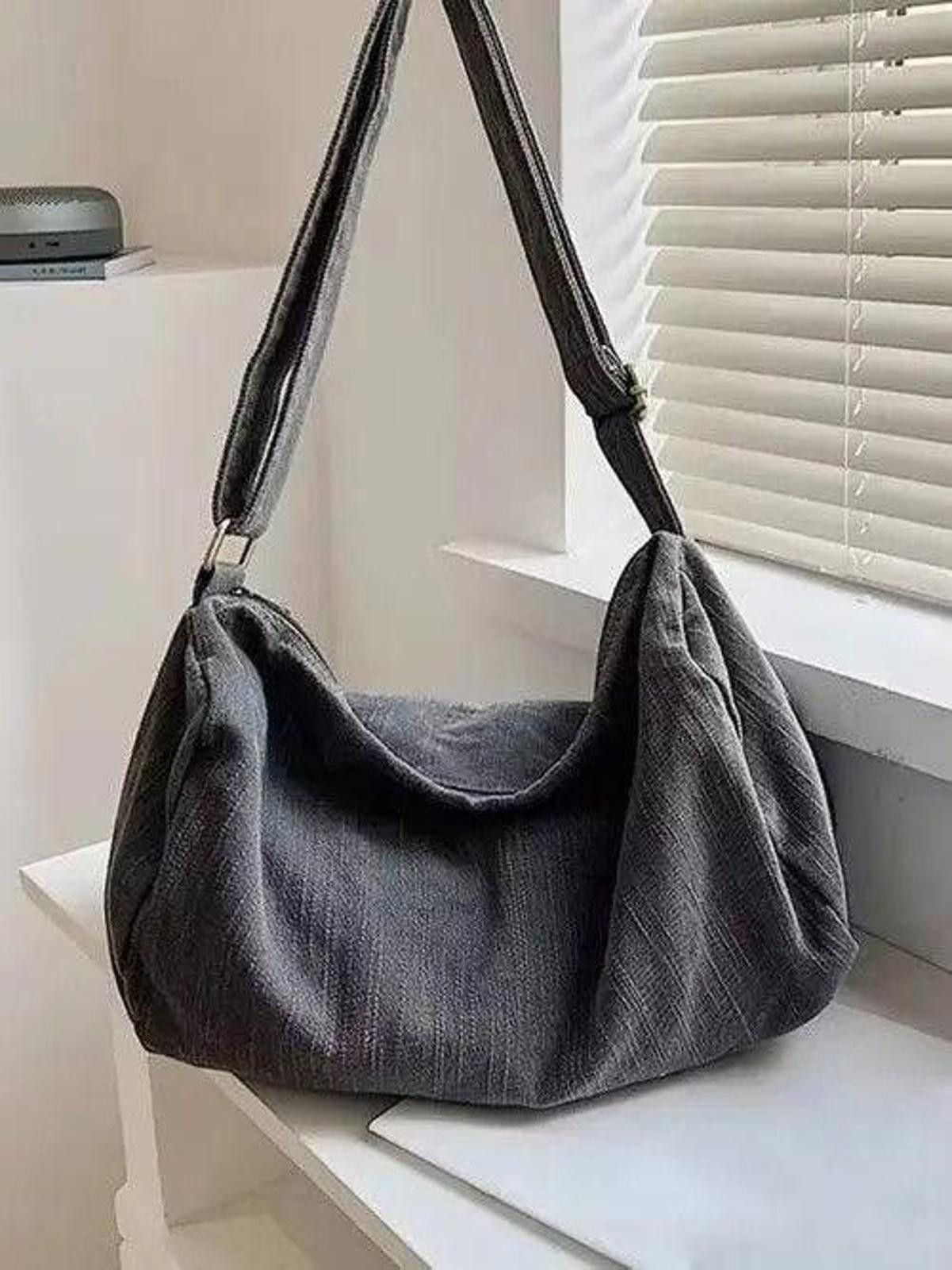 Gray Shoulder Bag in Grey, Men's