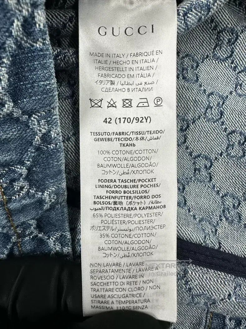 Gucci Gucci Dark blue old flower full print logo denim short-sle Size M / US 6-8 / IT 42-44 - 8 Thumbnail