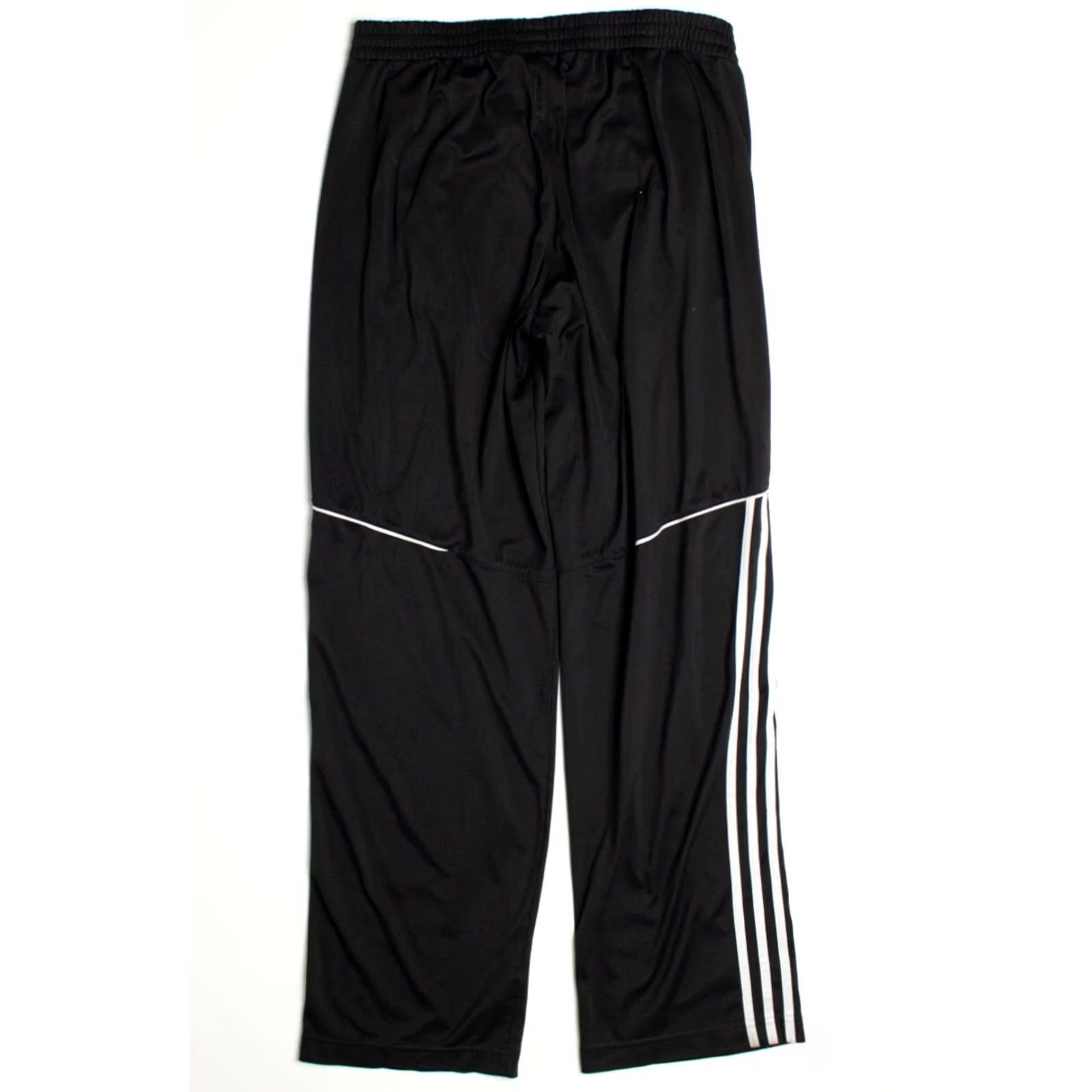Adidas VINTAGE Adidas Black Track Pant Medium Trefoil Logo Striped Shirt Size US 31 - 3 Thumbnail