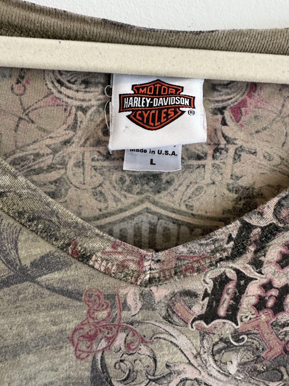Harley Davidson Vintage 2009 Harley-Davidson Long Sleeve – USA Made Size L / US 10 / IT 46 - 2 Thumbnail