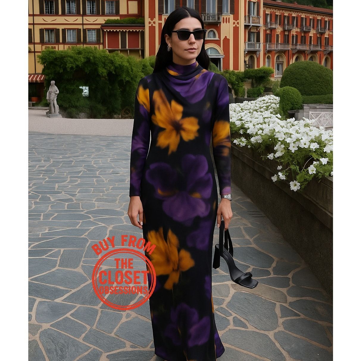 Mango MANGO Floral High Neck Maxi Dress NWT Size S / US 4 / IT 40 - 16 Thumbnail