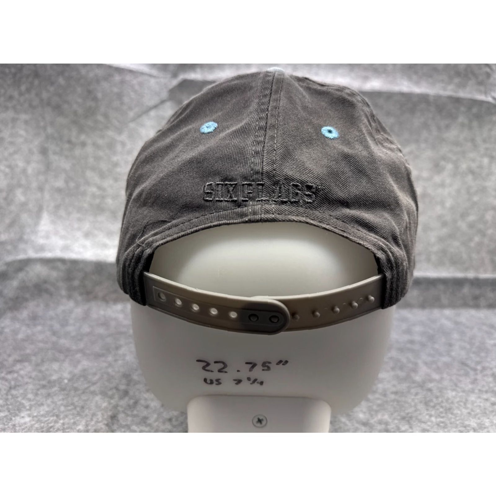 Vintage Six Flags Hat Adult One Size Gray Batman Cotton Twill Snap Back Size ONE SIZE - 7 Thumbnail