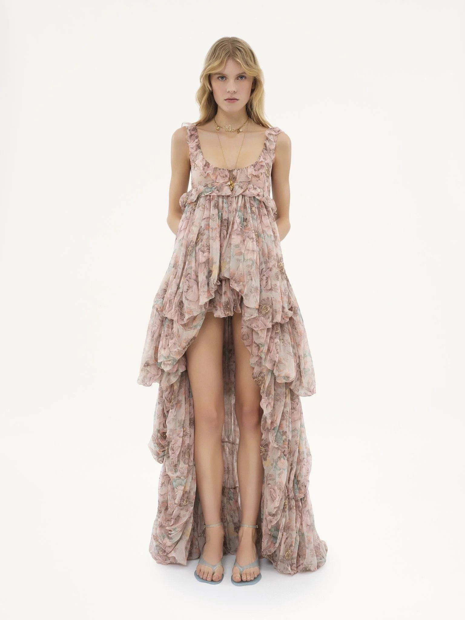 Chloe o1loc1c10226 Maxi Dress in Multicolor Size S / US 4 / IT 40 - 2 Thumbnail