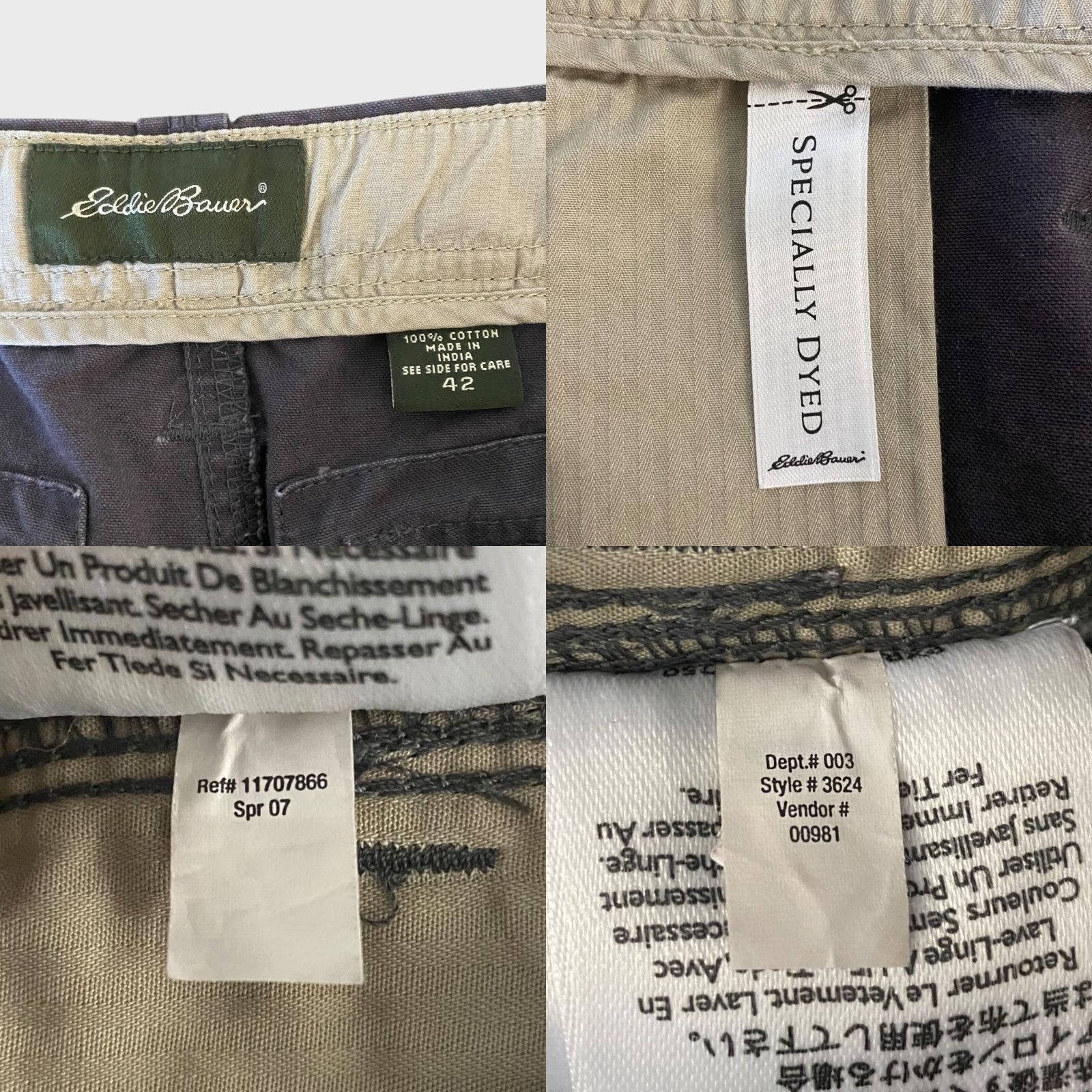 Eddie Bauer Y2K Eddie Bauer Cotton Cargo Shorts Gray Men 42 Casual Hiking Outdoors Cotton Cargo Shorts 10.5 Inseam Y2K Eddie Bauer Men's Size 42 Size US 42 / EU 58 - 8 Thumbnail