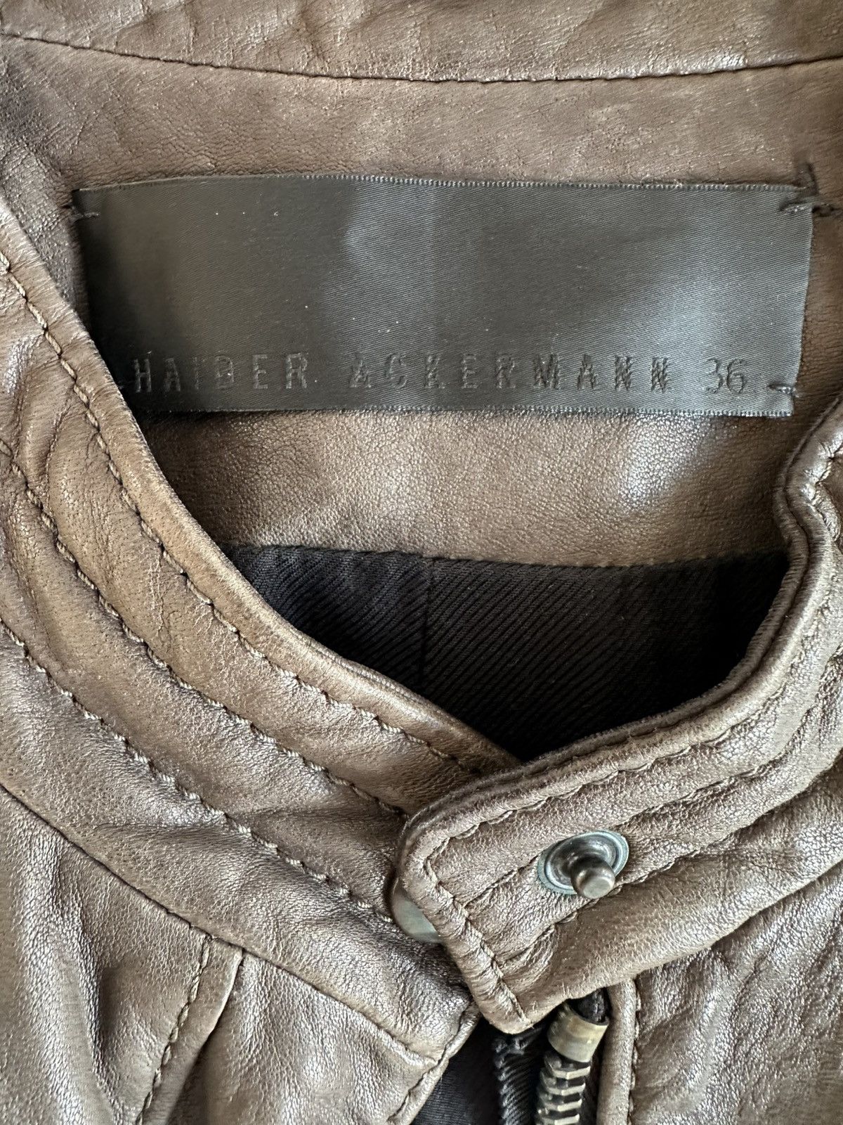 Haider Ackermann Haider Ackermann Archive Leather Bomber Size S / US 4 / IT 40 - 6 Thumbnail