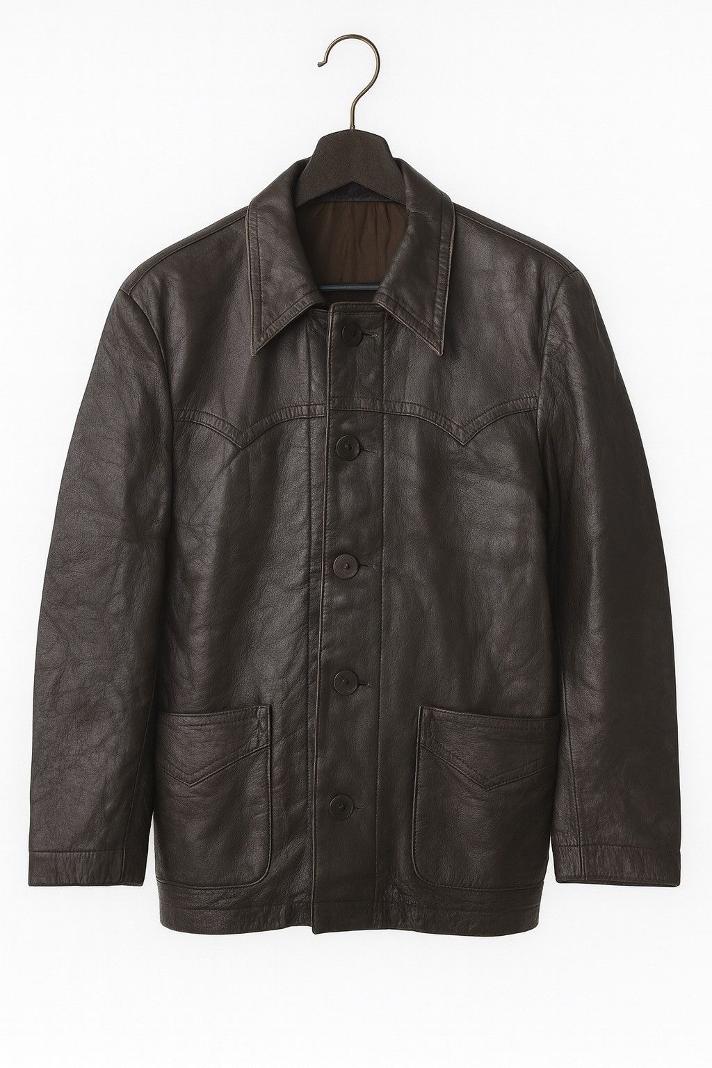 Vintage Black Leather Jacket – Classic Men’s Outerwear